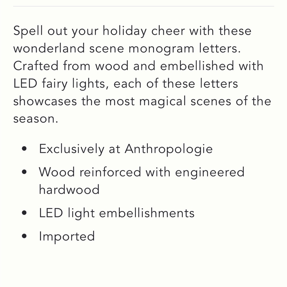 Anthropologie Illuminated Wonderland Scene Monogram Letter S NWT - Picture 6 of 13